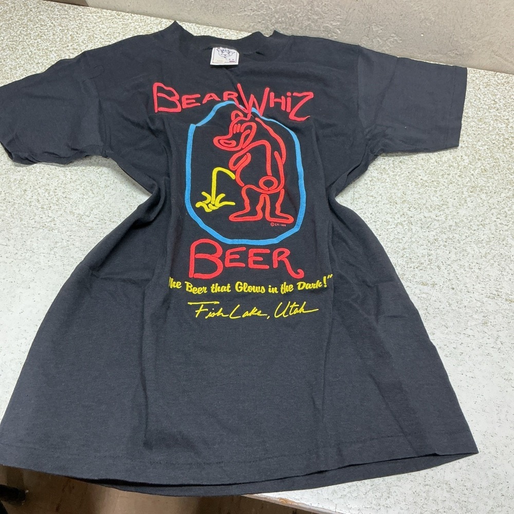 Bearwhiz Beer Graphic T-Shirt Single-Stitch Made In USA Size M Vintage 80s New